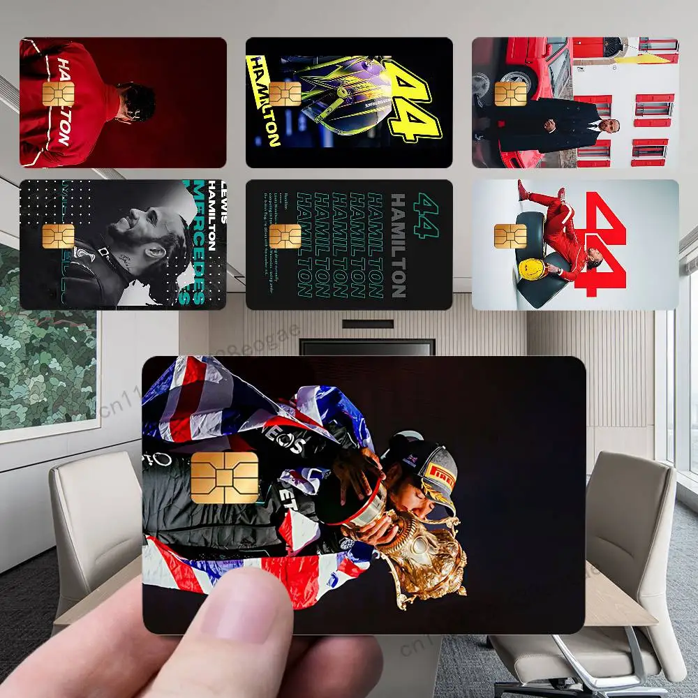 

Cool L-Lewis H-HamilTon-S-44 Card Sticker PVC Film Skin Sticker For Debit Waterproof 4PCS Film Small Large Chip