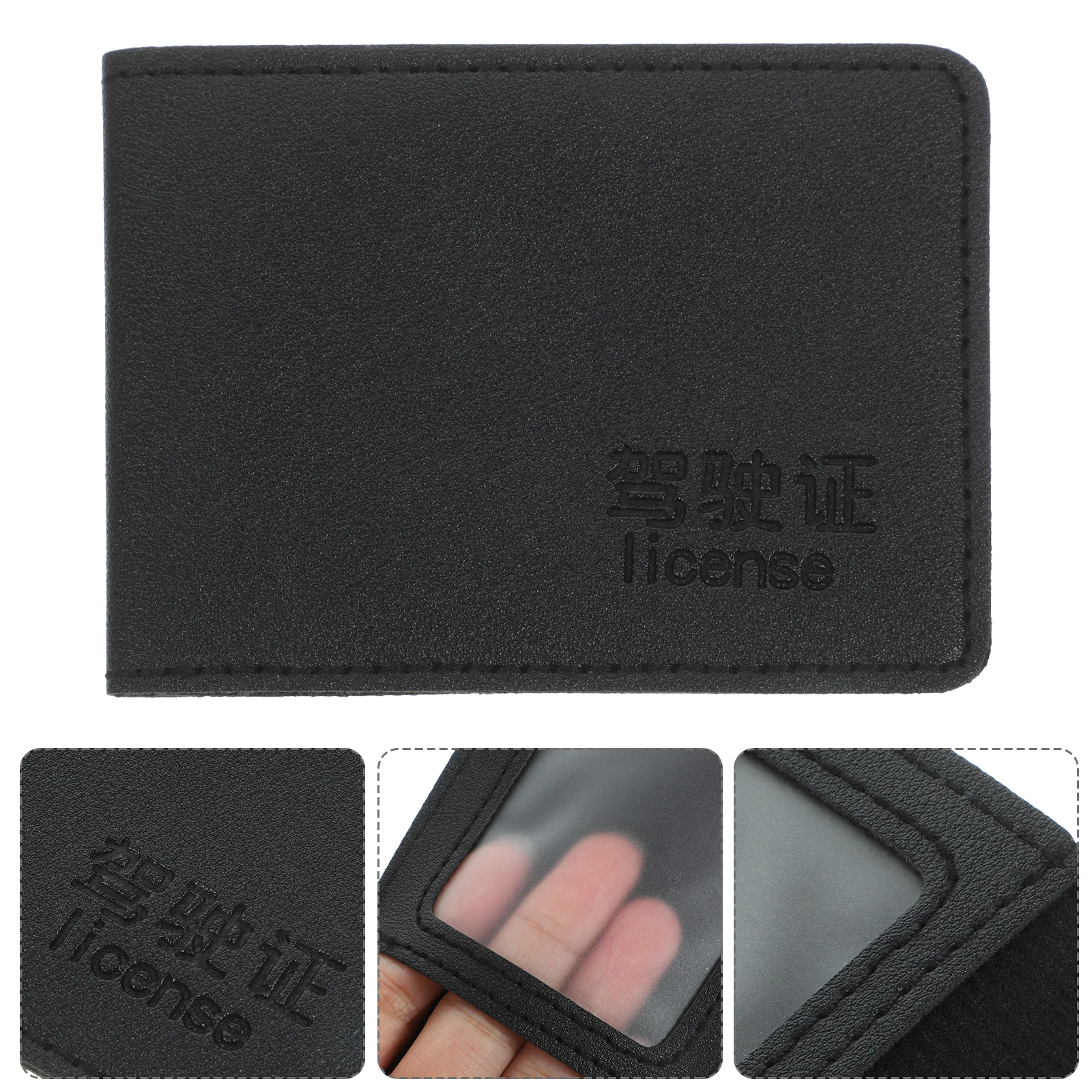 

5pcs Driver License Holder Wallet For Men Id Credit Cards Business Cards Storage Case Organizer Car Accessories Thin Pu