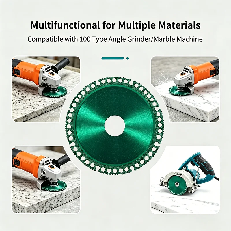 

100mm Heavy Duty Multifunctional Diamond Cutting Disc Saw Blade for Tile Marble PVC Pipe Color Steel Angle Grinder Durable Tool