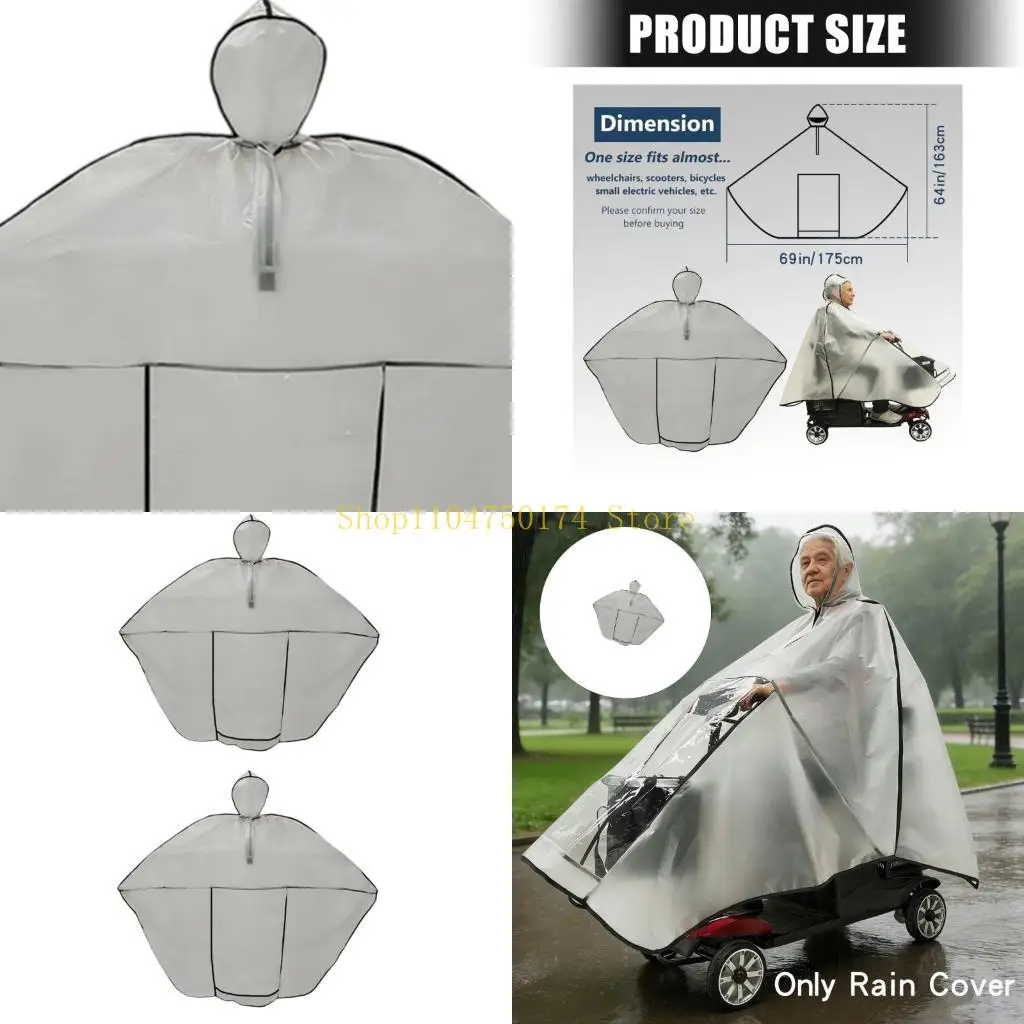 Front Viewing Weather Cover with Overhead Top, Broad Front Area Coverage and 64 x 69 Inch Reference for Daily Outdoor Travel Use