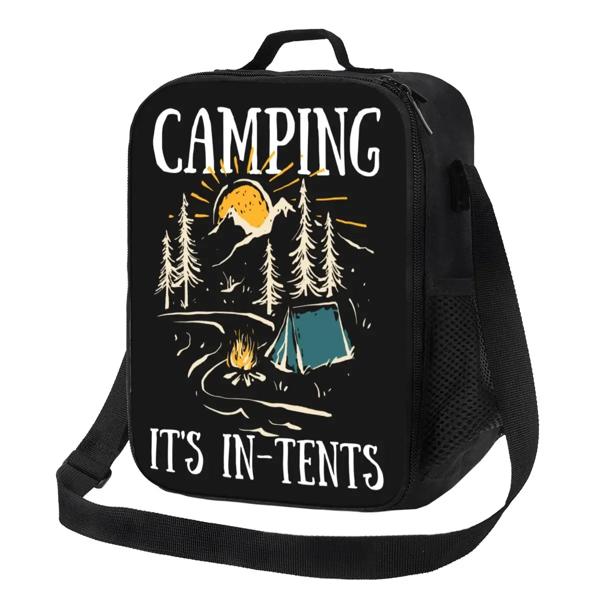 Camping It's In Tents Resuable Lunch Boxes Women Leakproof Travel Adventure Cooler Thermal Food Insulated Lunch Bag Office Work