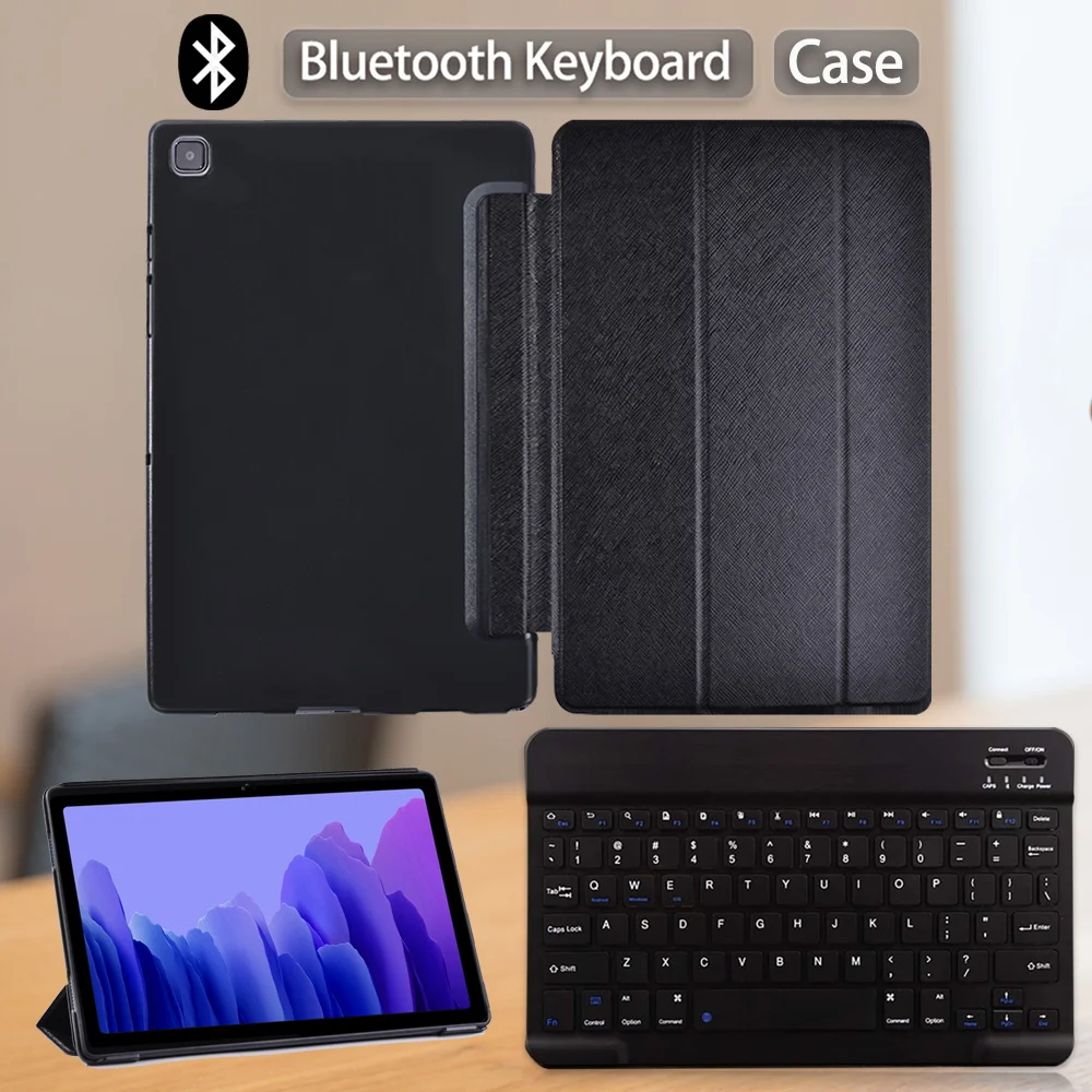 

For Samsung Galaxy Tab A7 10.4 2020 SM-T500 SM-T505 Tablet Case, for Tab A 10.1 2019 T510 T515 Case Cover + Bluetooth Keyboard