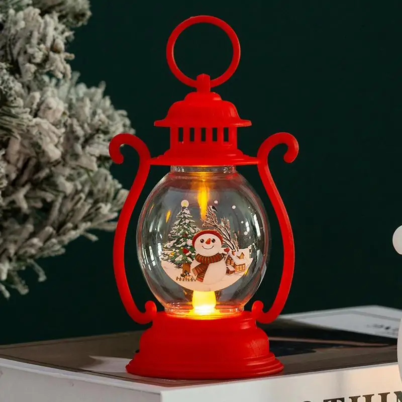 2024 New Christmas Snow Globes Lantern With Santa Claus Scene Lighted Creative Christmas Lamp Pendant for Party Decoration