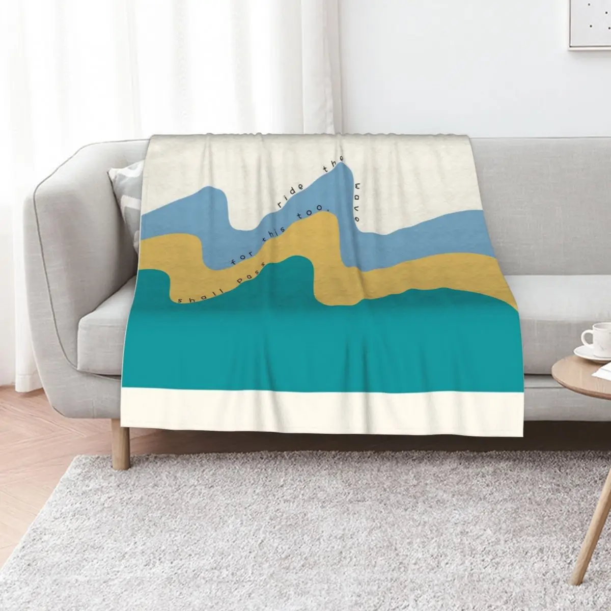 Urge Surfing Ride the Wave Coping Skill for Mental Health Counselor Throw Blanket Plush Quilt Hair Winter beds Blankets