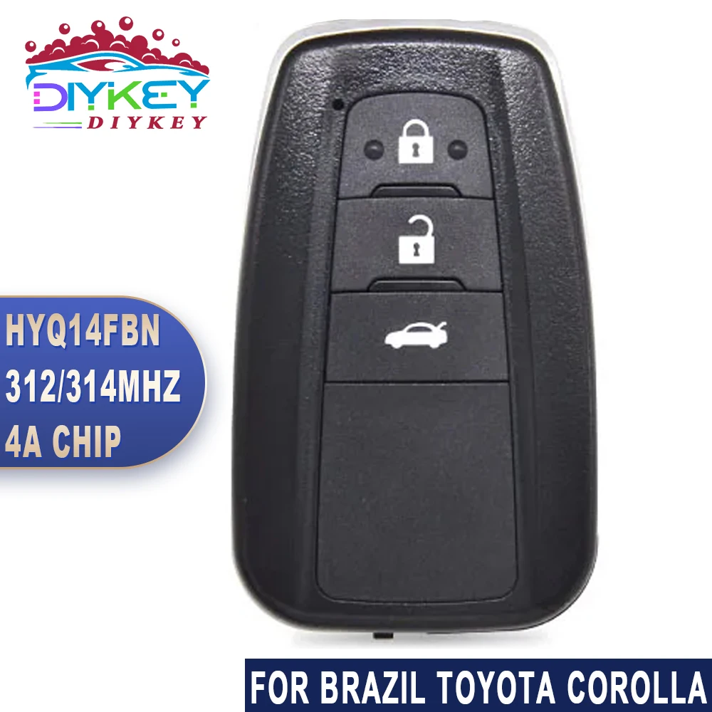 

Ключ управления DIYKEY HYQ14FBN для Toyota Corolla в Бразилии 2018-2021 4A чип 312/314 МГц автомобильная карта выдачи P/N: 8990H-12010