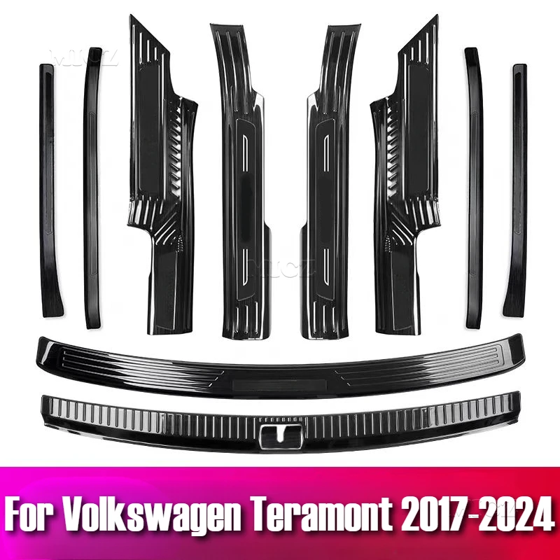 

For Volkswagen Teramont 2017-2024 Stainless Steel Threshold Guard Trunk Threshold Guard Anti-scratch Protection Car Accessories
