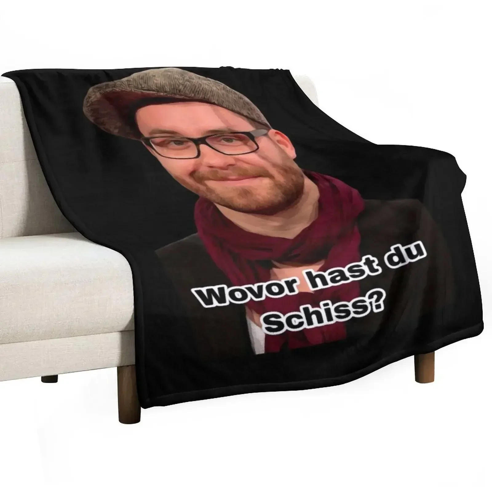 

Mark Forster - What are you scared of Meme #2 Throw Blanket Flannel Luxury Throw Softest Heavy Blankets