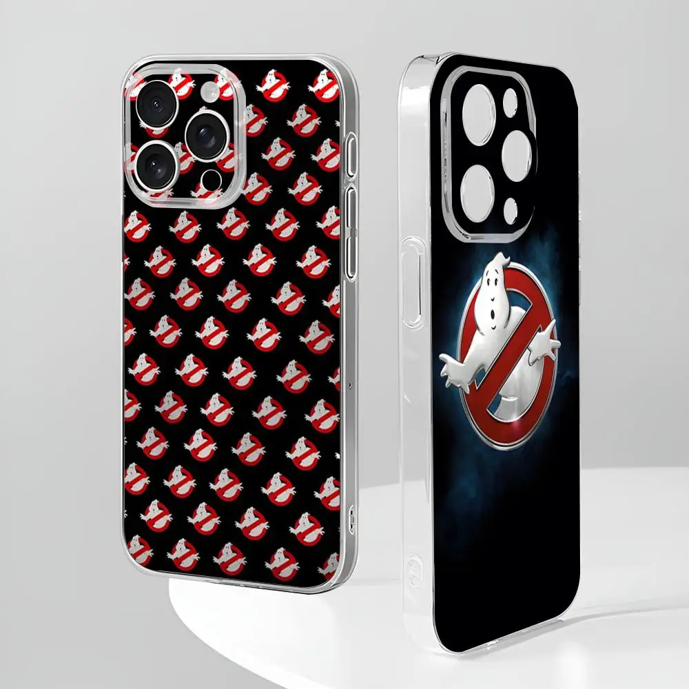 Funny Ghostbuster Phone Case New For IPhone 16 15 14 12 13 11 Pro Max Mini X XR XS Plus Black Silicone Transparent Cover