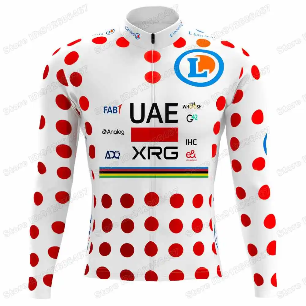 2025 الإمارات العربية المتحدة فريق الدراجات جيرسي مجموعة الصيف الشتاء فرنسا TDF Tadej Pogaارية الدراجات ملابس الرجال الطريق دراجة سترة دعوى مريلة الجوارب