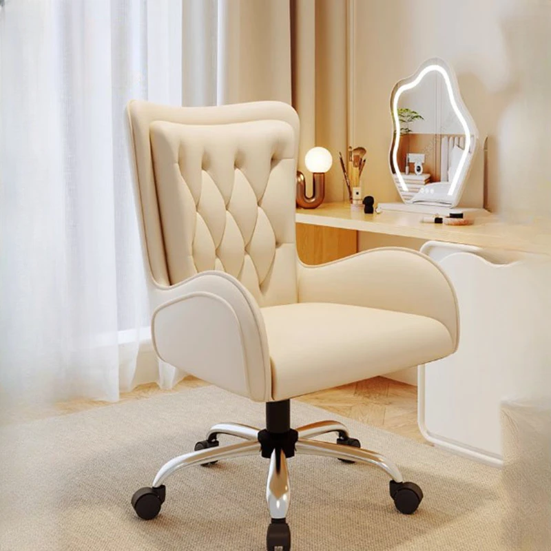 Fancy Luxury Office Chair Rotating Ergonomic Designer Vanity Office Chairs Bedroom Living Room Sillas De Oficina Cute Furniture