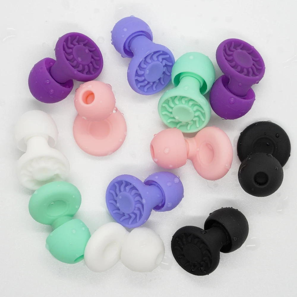 2 Pairs Soft Silicone Ear Guards with Flexible Silicone Lanyard Waterproof Noise Blocking Earplugs for Aquatic Sports