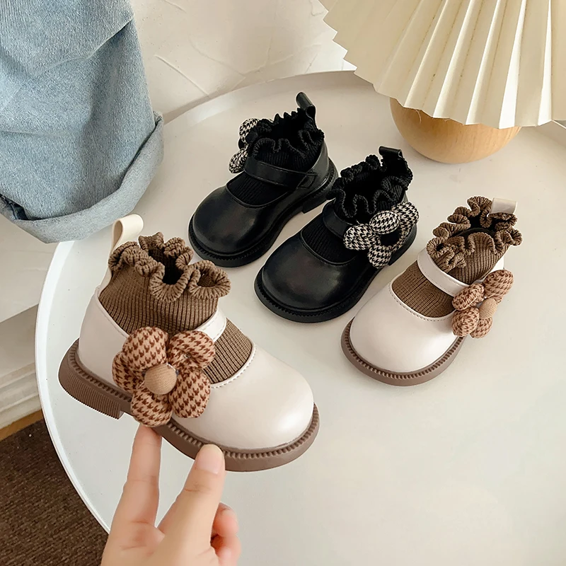 

2025 NEW Children Boots Autumn New Girl Short Boot Fashion Anti Slip Girls' Versatile Girl Princess Cotton Boots