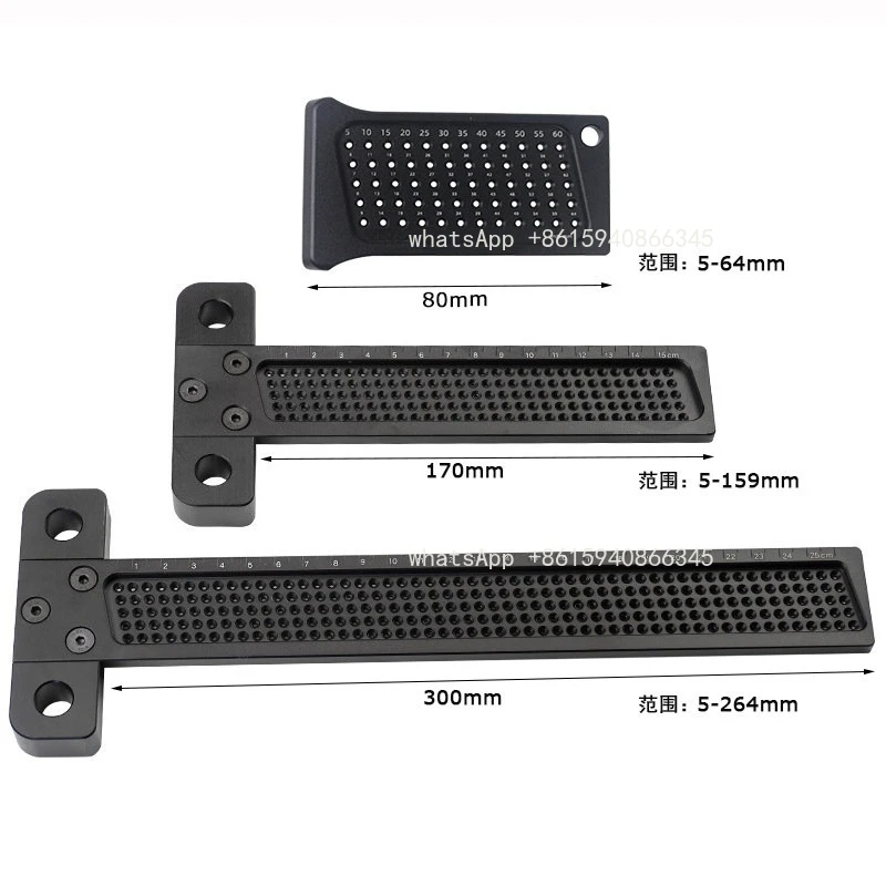 Cave scribing ruler T-shaped crossing ruler Aluminum alloy scribing woodworking line drawing auxiliary tool
