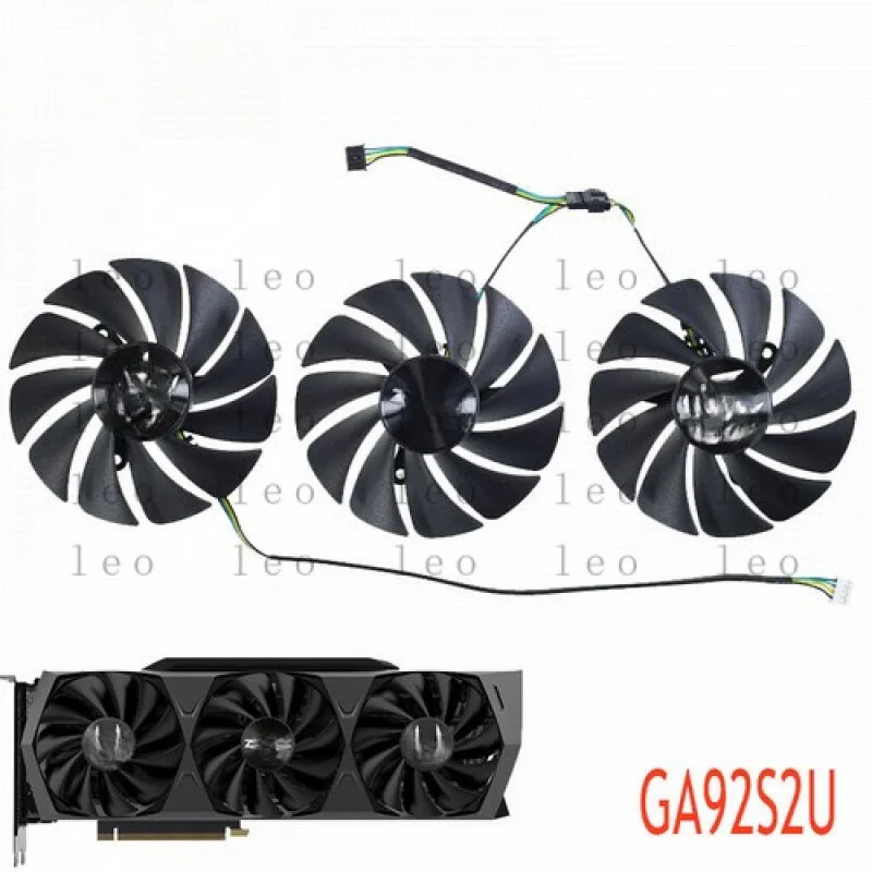 

PP GA92S2U Cooling Fan For ZOTAC RTX 3070 Ti 3080 3090 Trinity OC Graphic Video