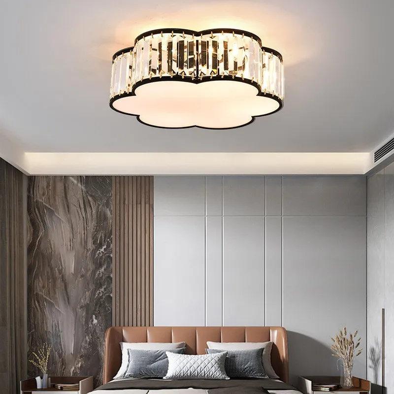 Round Home office led Crystal ceiling fixtures lighting study led Circular ceiling light for parlor ceiling Lamp surface light image 3