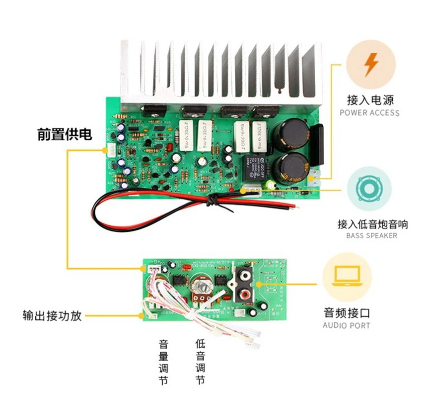 350W Subwoofer amplifier board single track High quality amplifier board Finished DIY speaker