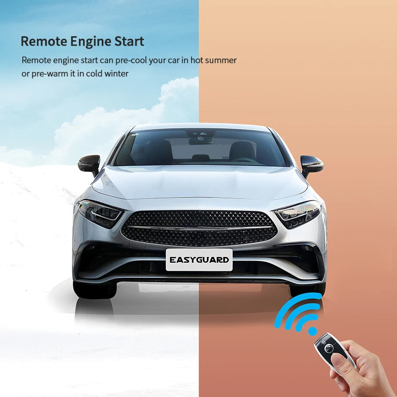 EASYGUARD CANBUS PKE Remote Starter With Optional APP Control For Mercedes E class W213/ CLS Gas Engine With OEM Start Button