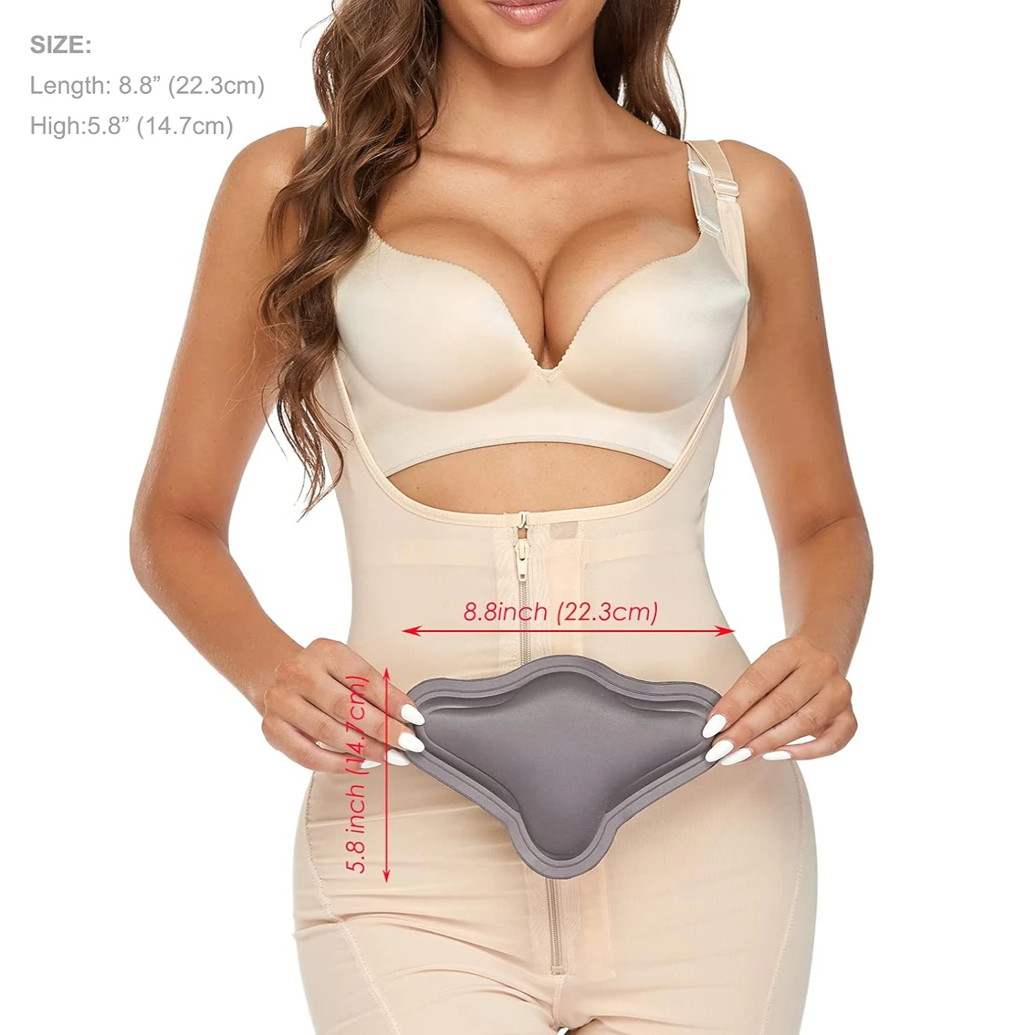 Enhanced Comfortable and Firm Grey Lumbar Back Support Board for BBL - Supplies for Better Contoured Results Liposuction - Firm 