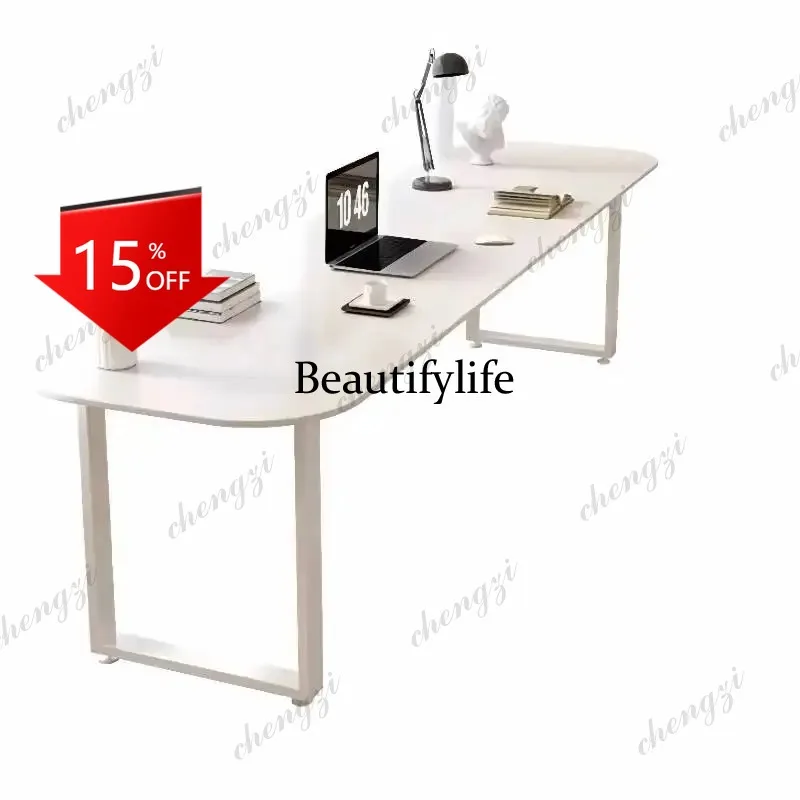 G153 Metal Shelves Computer Desks Rectangular Luxury Office Study Gaming Desk Notebook Bedroom Adult Mesa Ordenador Office Furni