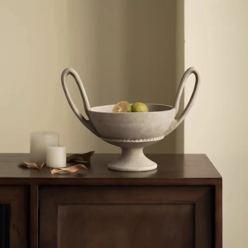 

Modern luxury resin binaural fruit plate decoration creative home storage tray hotel supplies decoration original design