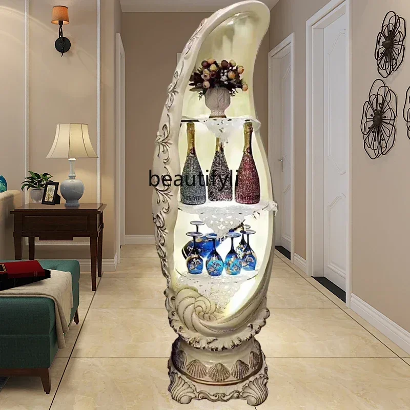 M182  European living room American minimalist wine cabinet art corner decorative cabinet dining room corner cello wine cabi