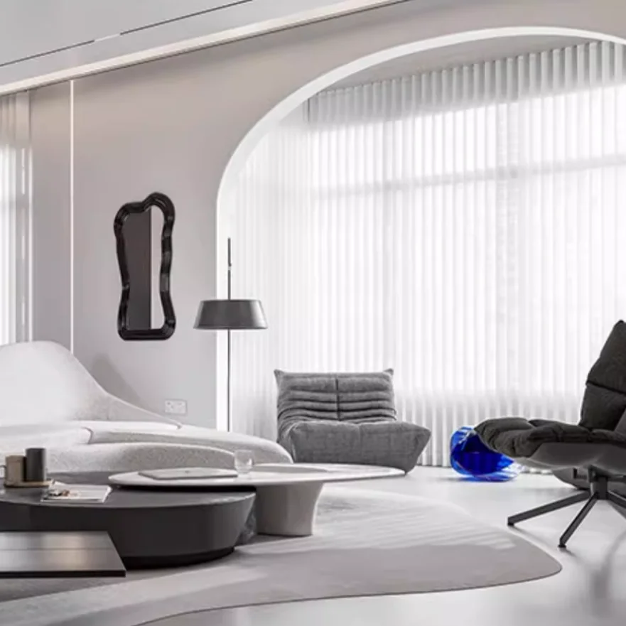 Vertical Window Blinds Light Filtering Privacy Sheer Dream Blinds Modern Design for Living Room Bedroom Easy Installation