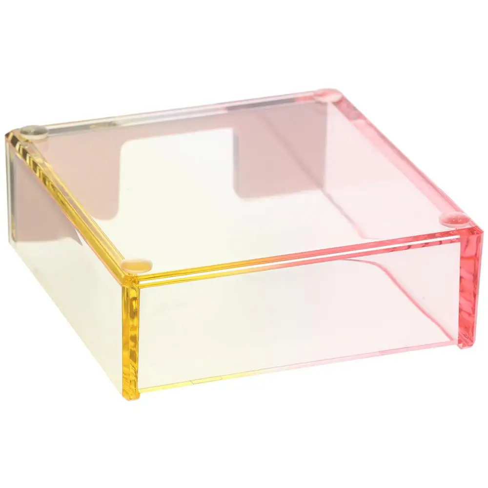 هدية حامل ملاحظات لاصق من الأكريليك، حامل مذكرة بسيط ومتين، حامل مكتبي وردي للمنزل