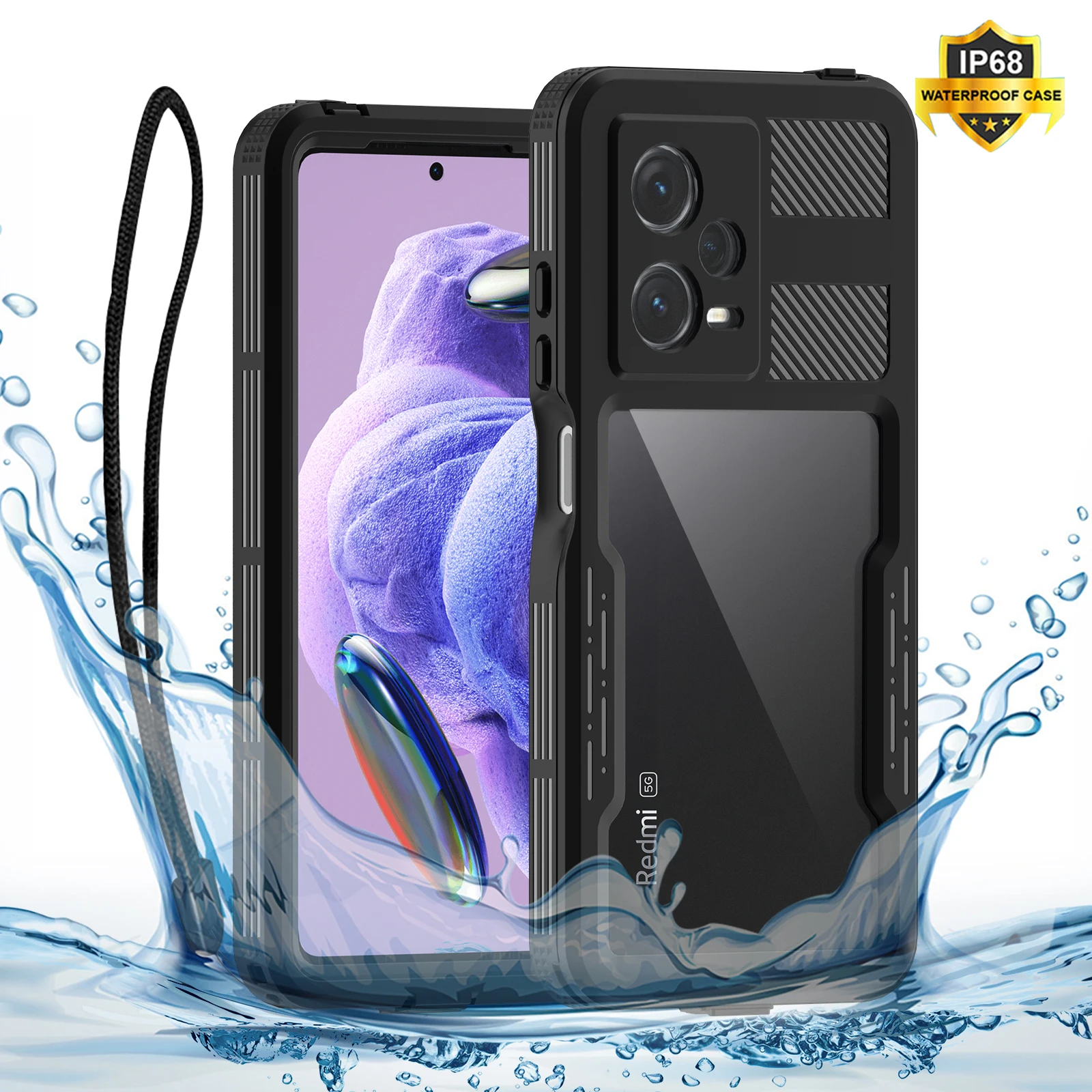 Diving Swim Dustproof Case for Xiaomi Redmi Note 13/13 Pro/12/12 Pro/11 Pro/11S/11S Clear Case IP68 Waterproof Full Cover Capa