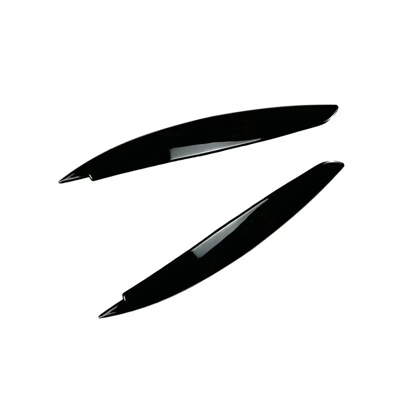 Glossy Black ABS 2pcs Car Headlights Eyebrow Eyelids Cover Trim For BMW 1 Series E81 E82 E87 E88 2004-2014 Car Stickers