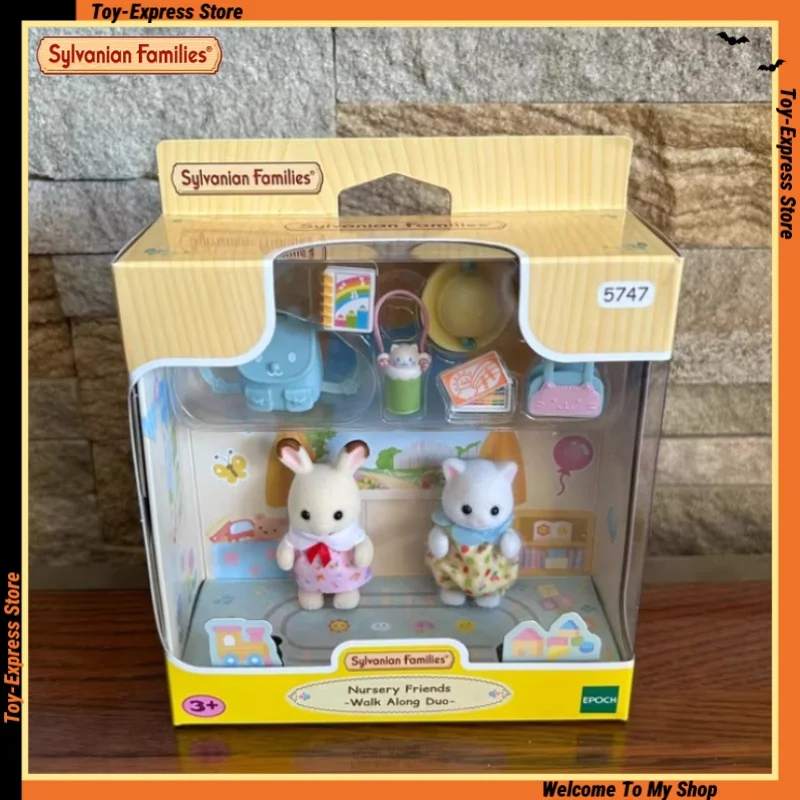 

Sylvanian Families Accessories Calico Critters Girl Kids Toys Miniature Doll Friends Nursery Walk Along Duo Toys For Children