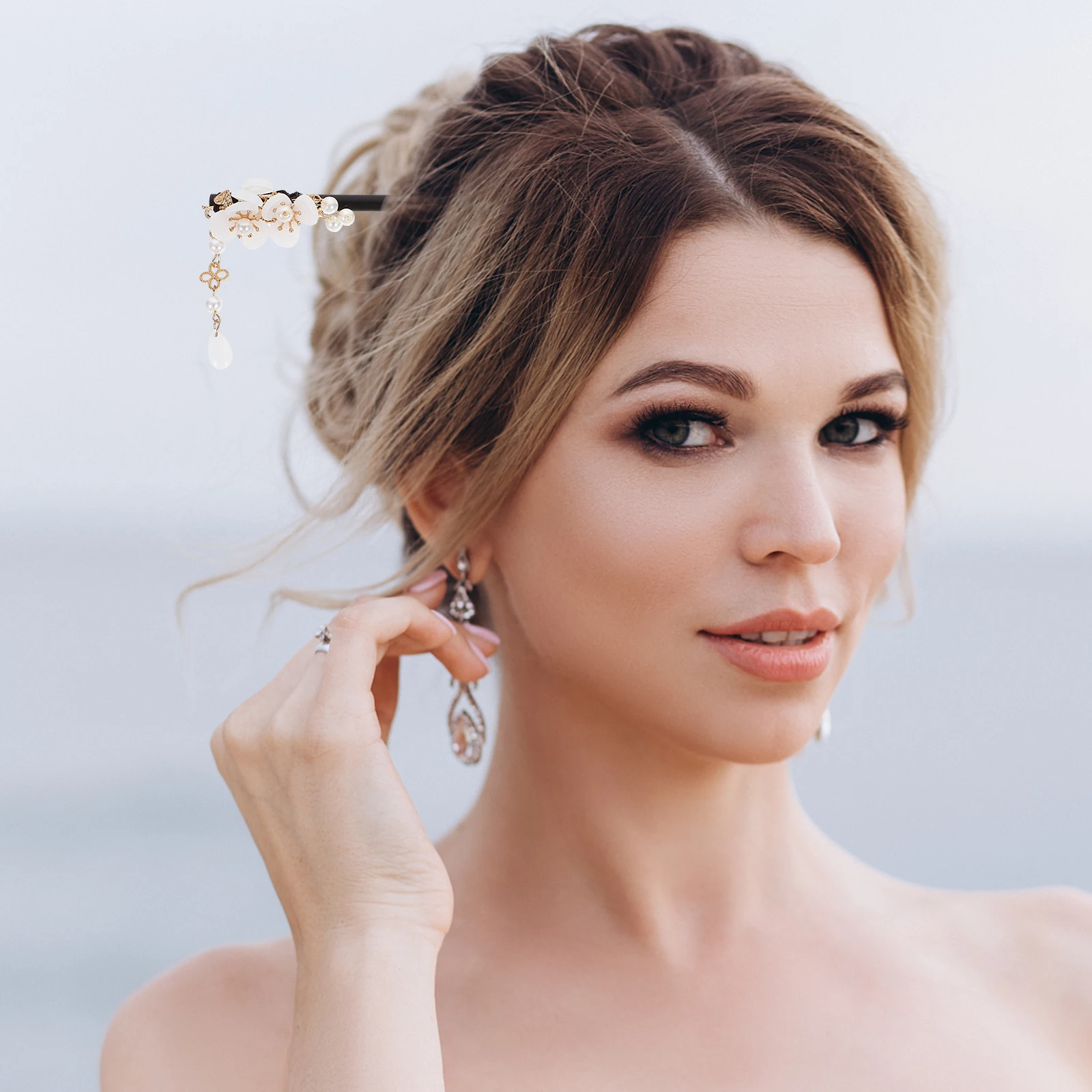 

Wooden Chopsticks White Women Girls Vintage Hair Accessories Bun Stick Elegant Hairstyle Daily Wear Party Wedding Prom Hair Bun