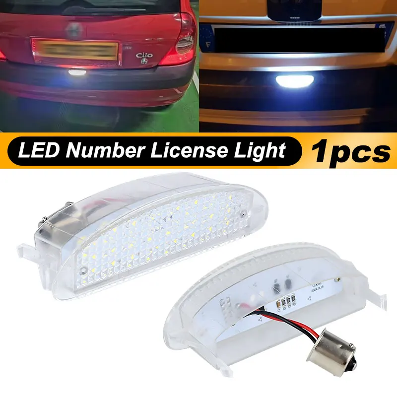 Pour Renault Clio MK2 1998-2005 pour Twingo 1 1993-2007 1 pièces style de voiture LED plaque d'immatriculation lumière OEM # : 7700410754