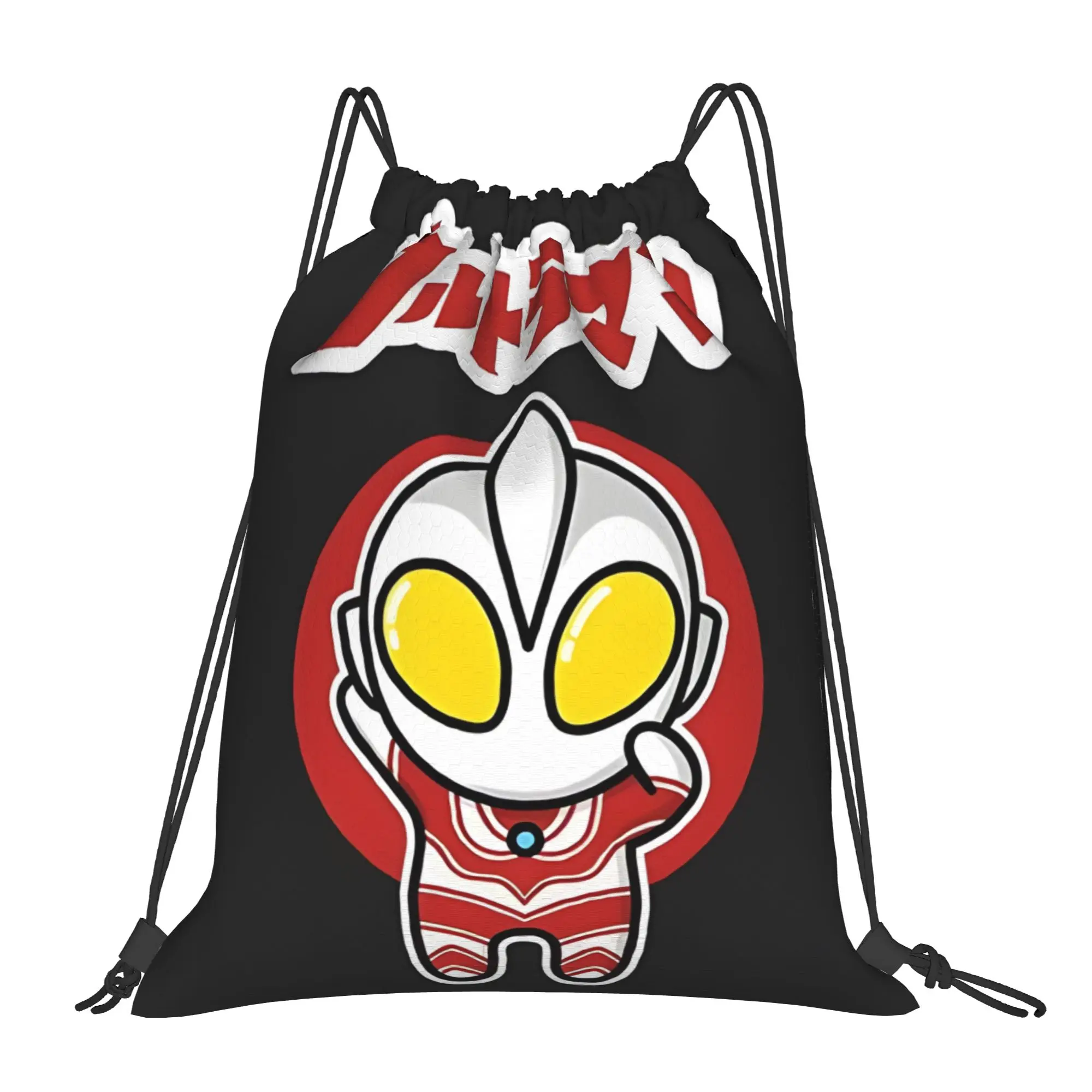 gym Pouch Ultraman Jack Chibi Style Kawaii  Drawstring Bags Shopping Unisex Storage Organize Bundle Pocket Rope Bag