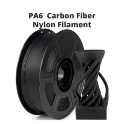 Filamento de nailon de fibra de carbono, filamento de PA6-CF de rigidez, resistente a altas temperaturas, PA6, 1kg (2,2 libras)