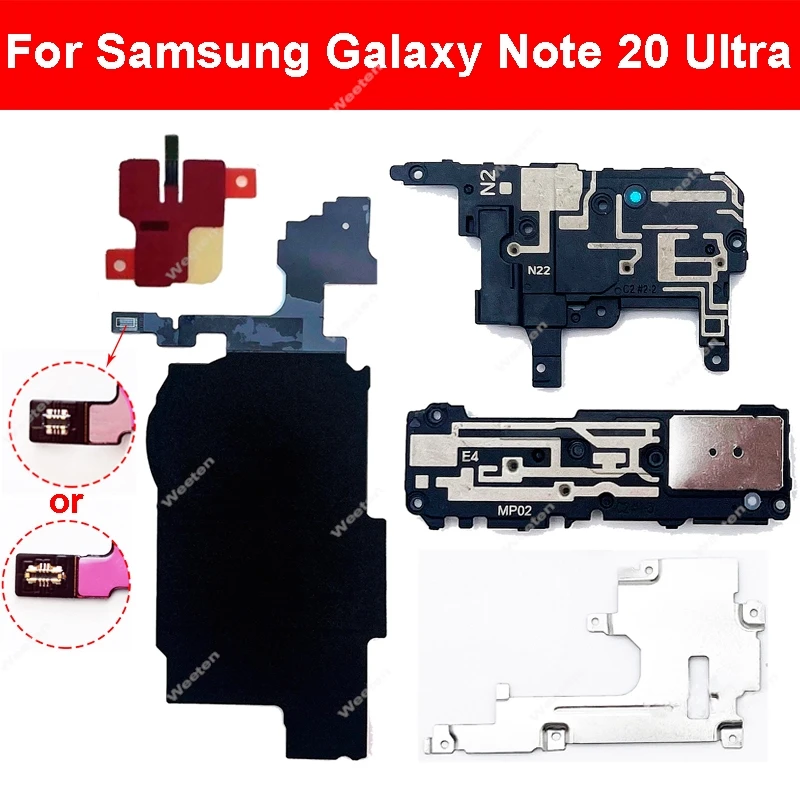 For Samsung Galaxy Note 20 Ultra N986 NFC Wireless Charging Coil Signal Antenna Motherboard Cover Loudspeaker Parts