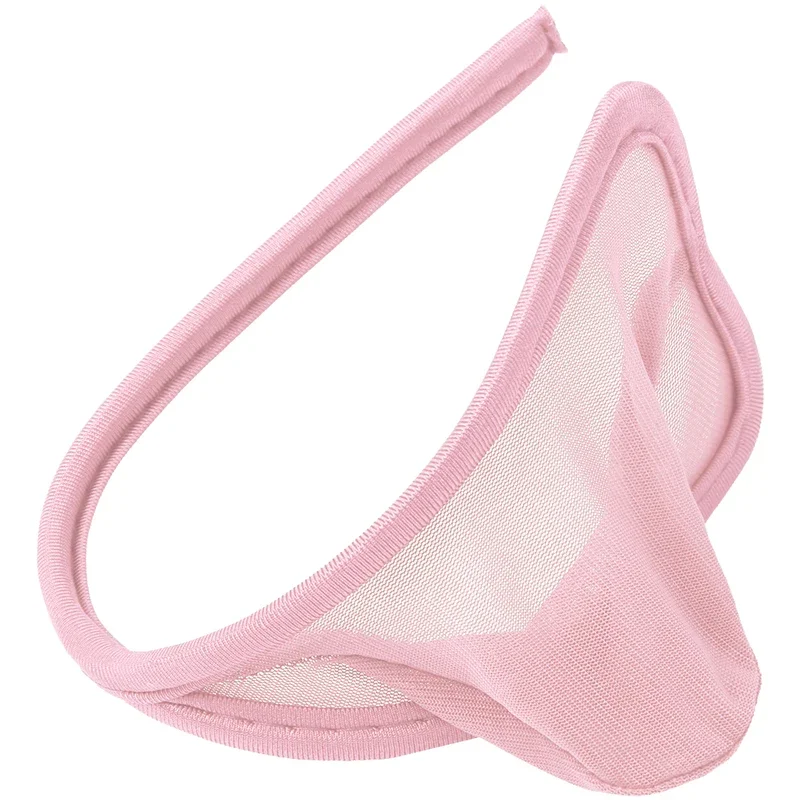 RT01 C String Sexy Men's Transparent Open Net C-string Sheer Mesh Thong Mini Jockstrap Gay Underwear Pocket Penis Short Unde&Gf1