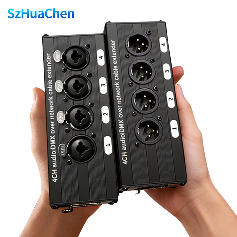 4 Channel XLR to RJ45 Ethercon Cable 3 Pin Male Female