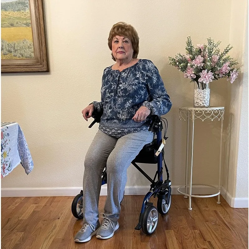 The of Rollators, Stylish & Functional Rollator Walker for Seniors with Seat, Accessory Bag, Secure Safety