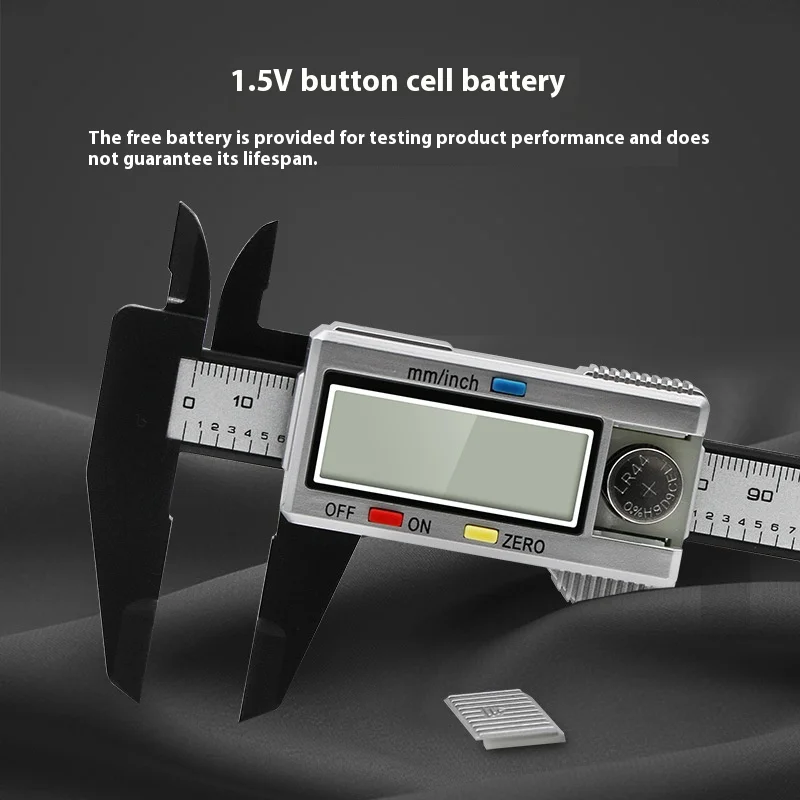 150mm/100mm Digital Caliper, Electronic Vernier Caliper with LCD Screen - Carbon Fiber, Precision Micrometer Measuring Tool