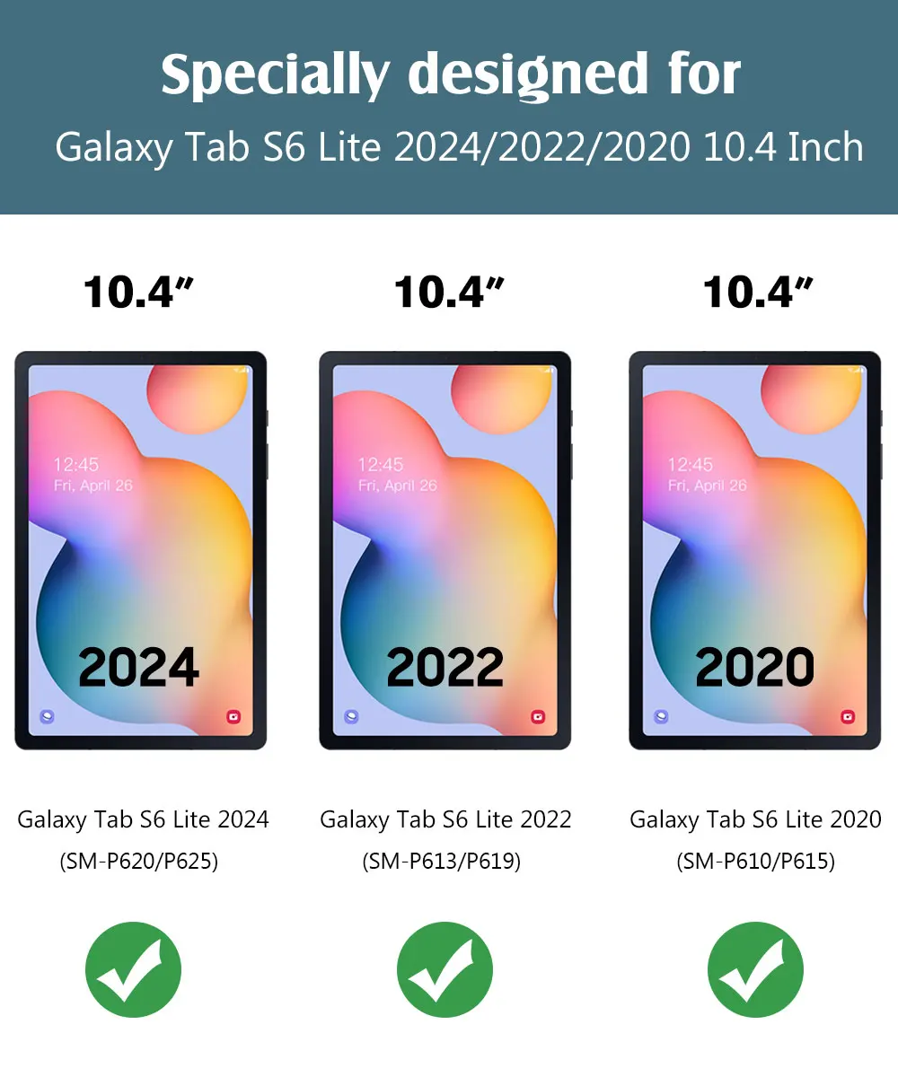 MoKo-Estojo transparente para Samsung Galaxy Tab S6 Lite, TPU ultra fino, 10,4 em, 2024, 202022, SM-P620, P625, P613, P619, P610, P615, P617