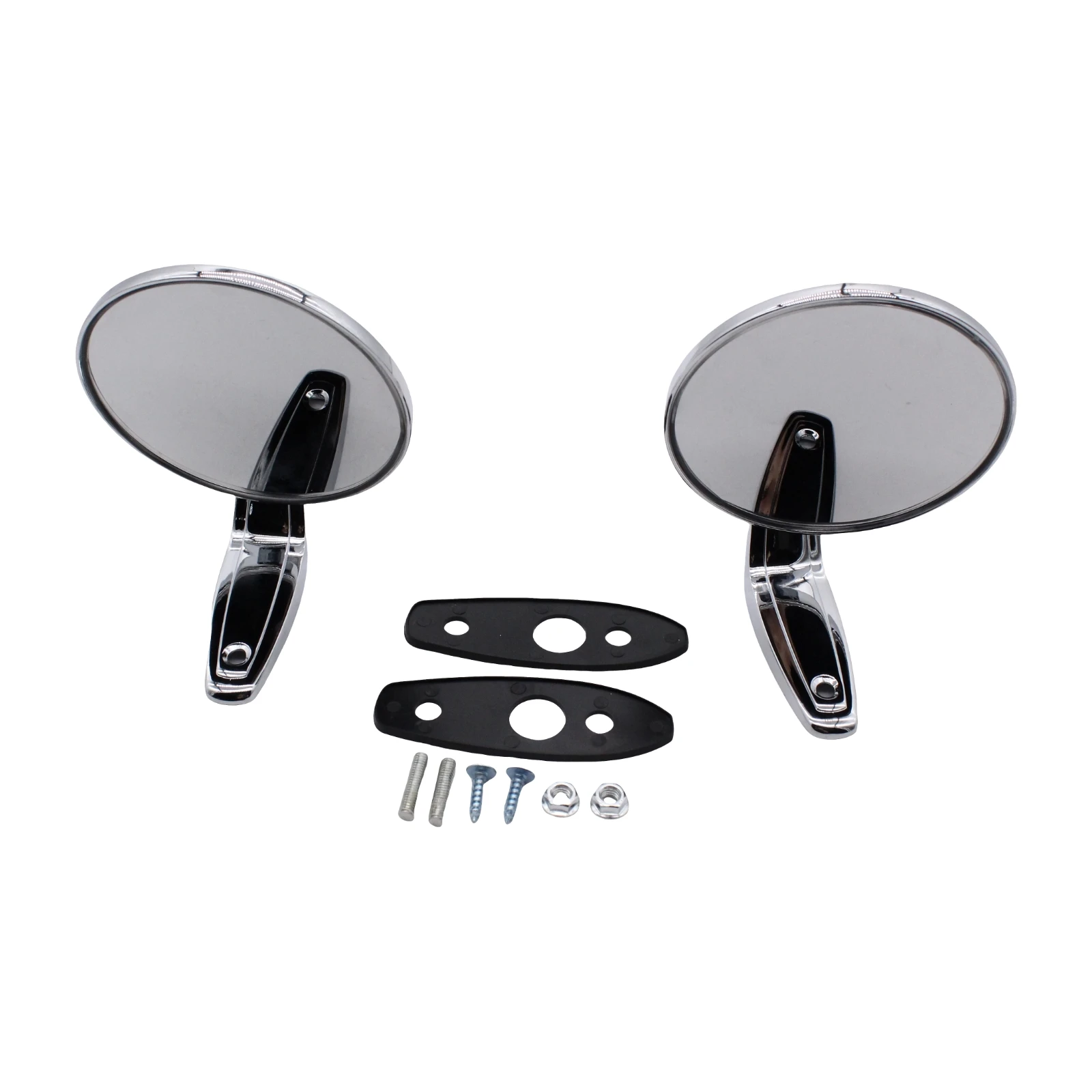 2pcs/set Chrome Door Mirrors Outside Exterior Rearview For Chrysler Dodge Plymouth 66-75 Part# LSOT001390 2802834 280271, Silver