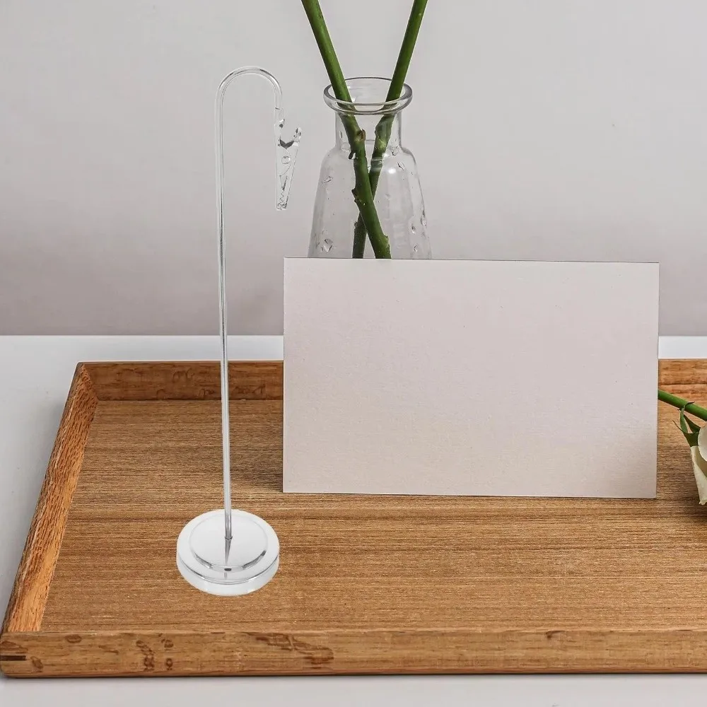 Romantic Metal Place Card Holder Metallic Sturdy Construction Note Clip Stand Non-Slip Base Memo Clip Holder Desktop Decoration