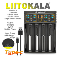 LiitoKala for 18650/26650/AA/AAA Batteries, LCD Display, Auto Detect, Overcharge Protection Lii-402 Multi-Purpose Charger