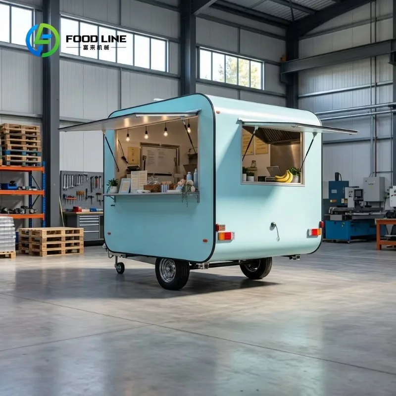 Customized 4m Shipping Container Food Trailer Coffee Trailer Food Truck Fully Equipped Restaurant Hot Dog Cart Food Car