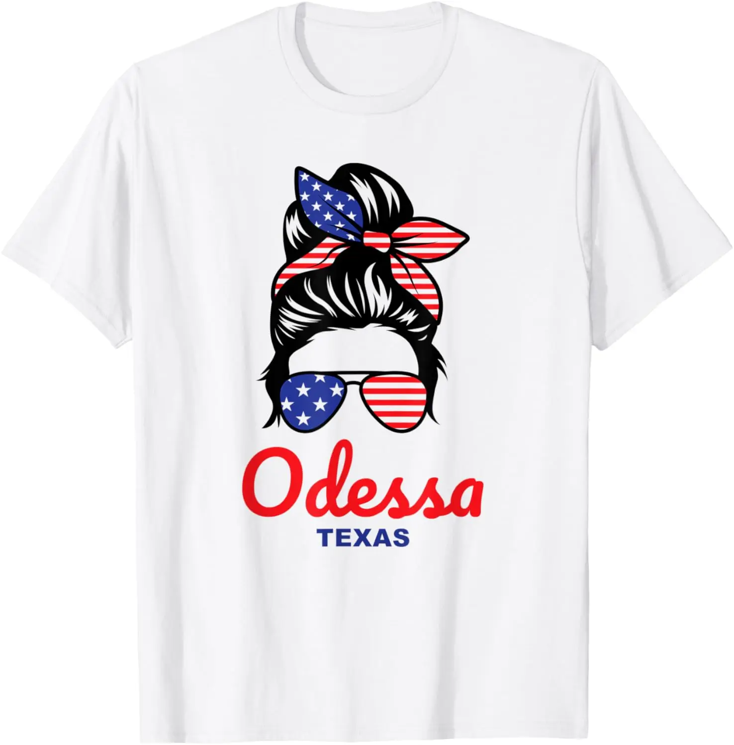 Odessa Texas Retro camiseta de moño desordenado