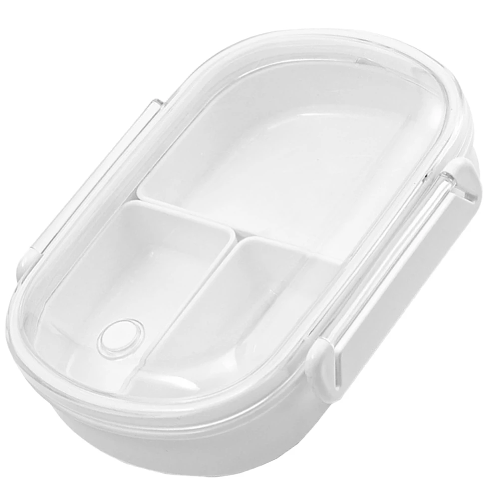 

490ML Food Container Transparent Multi-Compartment Leakproof Portable for Office Picnic Travel Fruit Storage Kitchen