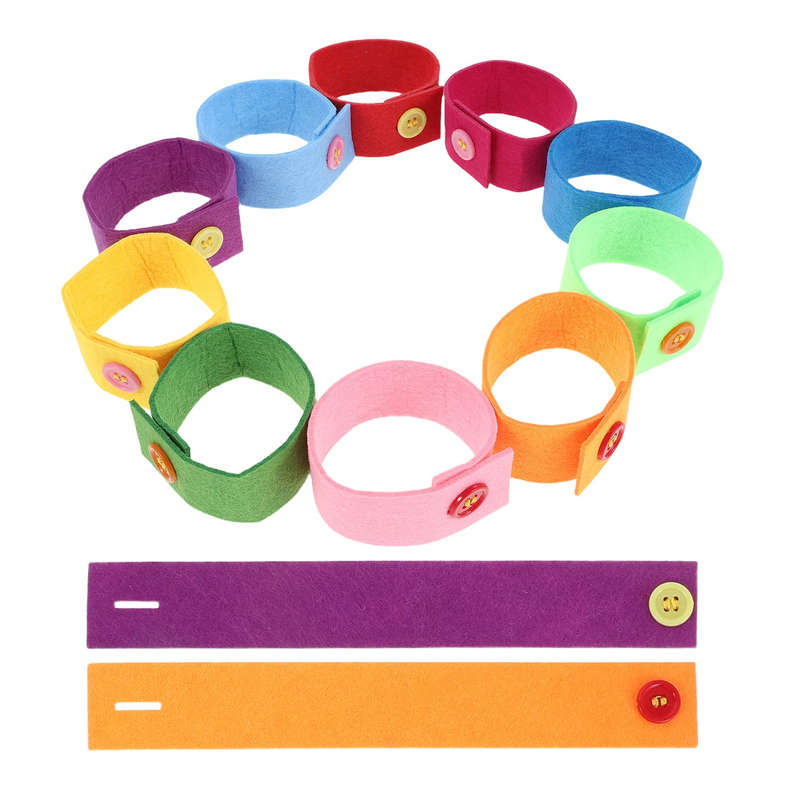 40 stuks vilten polsbandjes blanco knop armband bedels verstelbaar Montessori leren voor kinderen klas partij gunst activiteiten