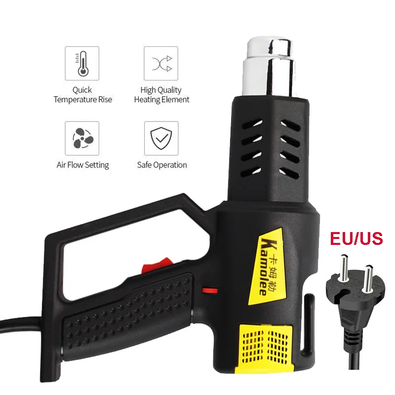 

2000W Heat Gun Professional Hot Air Gun Blower Adjustable Temperature 50-550 D for DIY Stripping Paint Shrinking PVC and Home