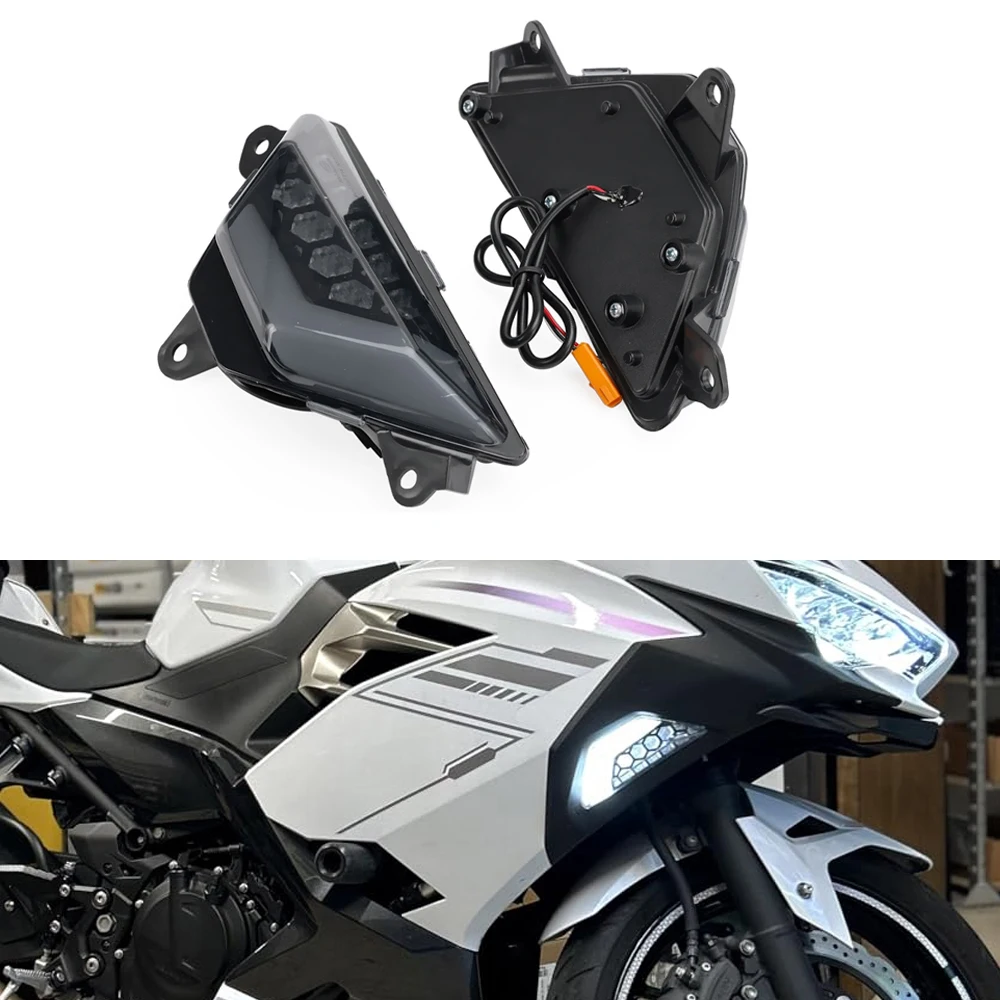 �y�Z�[�����z�J���T�L�j���W�� 250 300 EX300 �E�� 400 650 EX650 ZX-6R LED �t�����g�E�C���J�[�E�C���J�[�C���W�P�[�^�f�C�^�C�������j���O���C�g
