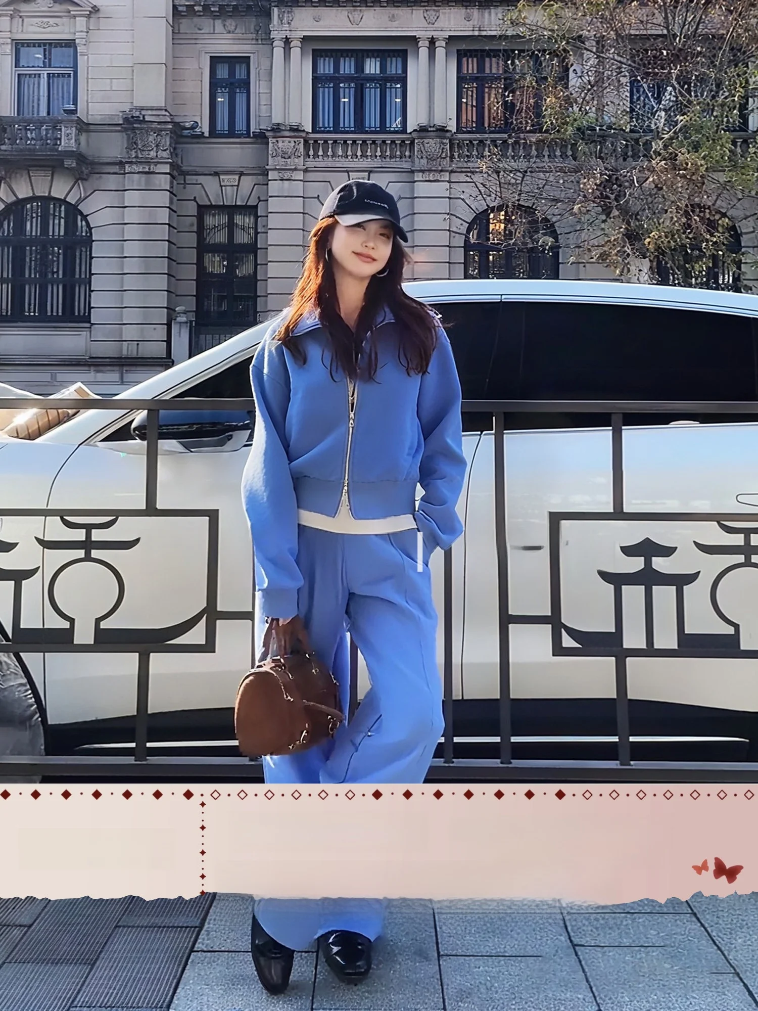 

Женский комплект LUMIEN: худи с двойной молнией и широким воротником, брюки с завязками, осенне-зимний модный комплект из двух предметов